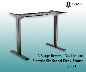 3 Stage Reverse Dual Motor Electric Sit-Stand Desk Frame (SE06E1FB) 